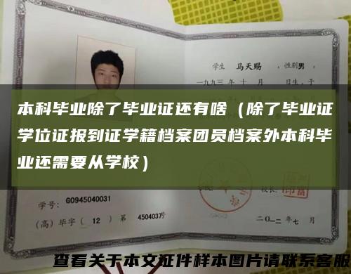 本科毕业除了毕业证还有啥（除了毕业证学位证报到证学籍档案团员档案外本科毕业还需要从学校）缩略图