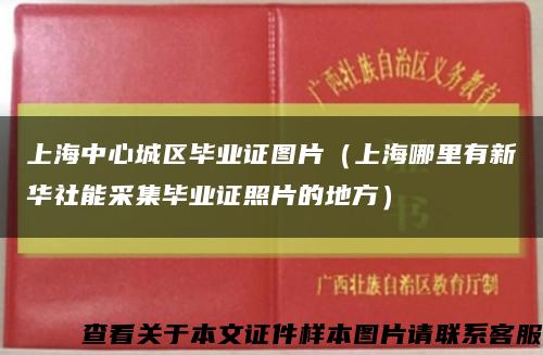 上海中心城区毕业证图片（上海哪里有新华社能采集毕业证照片的地方）缩略图