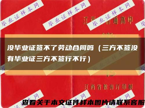 没毕业证签不了劳动合同吗（三方不签没有毕业证三方不签行不行）缩略图