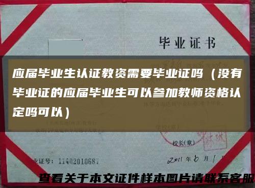 应届毕业生认证教资需要毕业证吗（没有毕业证的应届毕业生可以参加教师资格认定吗可以）缩略图