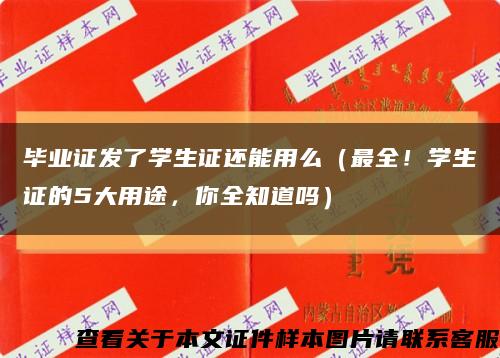 毕业证发了学生证还能用么（最全！学生证的5大用途，你全知道吗）缩略图