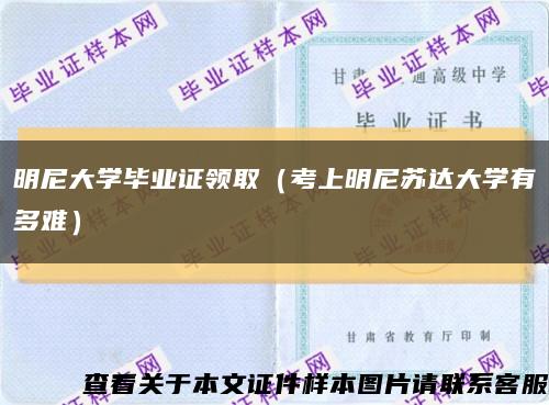 明尼大学毕业证领取（考上明尼苏达大学有多难）缩略图