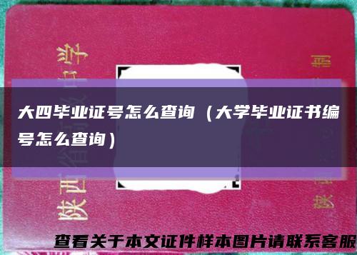 大四毕业证号怎么查询（大学毕业证书编号怎么查询）缩略图