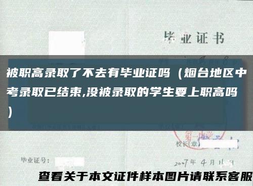 被职高录取了不去有毕业证吗（烟台地区中考录取已结束,没被录取的学生要上职高吗）缩略图