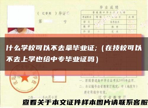 什么学校可以不去拿毕业证;（在技校可以不去上学也给中专毕业证吗）缩略图