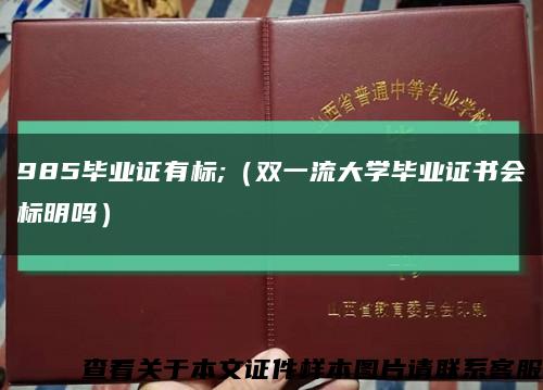 985毕业证有标;（双一流大学毕业证书会标明吗）缩略图