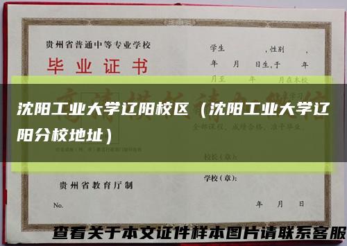 沈阳工业大学辽阳校区（沈阳工业大学辽阳分校地址）缩略图