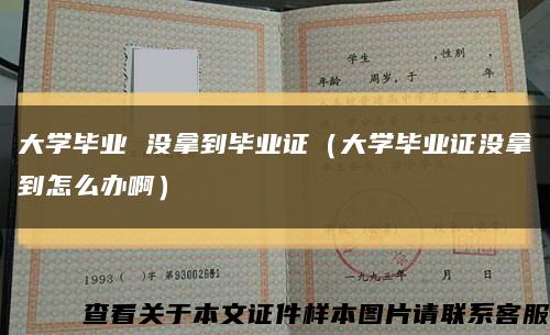 大学毕业 没拿到毕业证（大学毕业证没拿到怎么办啊）缩略图