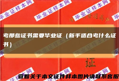 考那些证书需要毕业证（新手适合考什么证书）缩略图