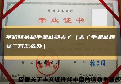 学错档案和毕业证都丢了（丢了毕业证档案三方怎么办）缩略图