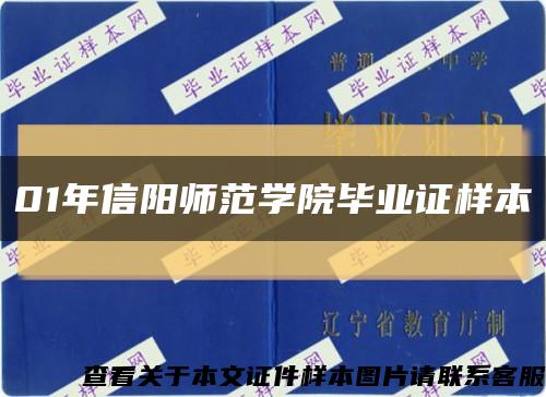 01年信阳师范学院毕业证样本缩略图