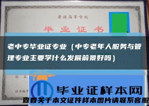 老中专毕业证专业（中专老年人服务与管理专业主要学什么发展前景好吗）缩略图