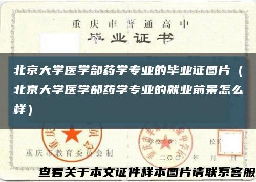 北京大学医学部药学专业的毕业证图片（北京大学医学部药学专业的就业前景怎么样）缩略图