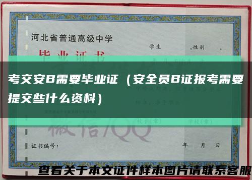 考交安B需要毕业证（安全员B证报考需要提交些什么资料）缩略图