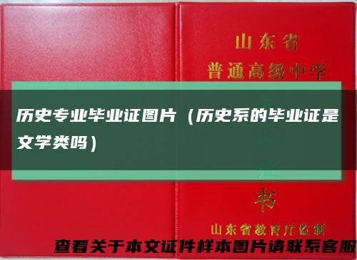 历史专业毕业证图片（历史系的毕业证是文学类吗）缩略图