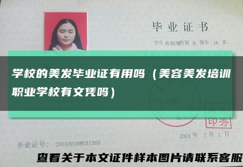 学校的美发毕业证有用吗（美容美发培训职业学校有文凭吗）缩略图