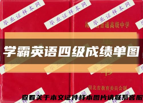 学霸英语四级成绩单图缩略图