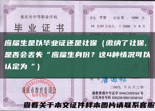 应届生是以毕业证还是社保（缴纳了社保,是否会丢失“应届生身份？这4种情况可以认定为“）缩略图