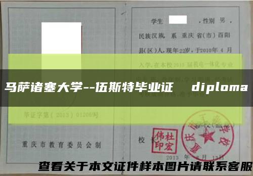 马萨诸塞大学--伍斯特毕业证  diploma缩略图