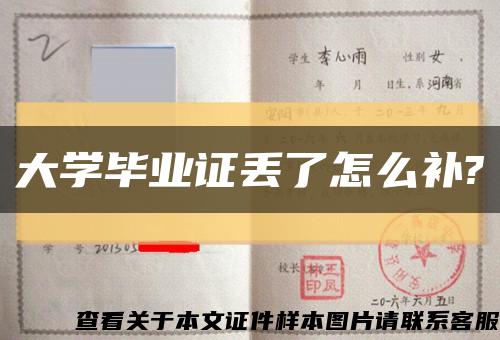 大学毕业证丢了怎么补?缩略图