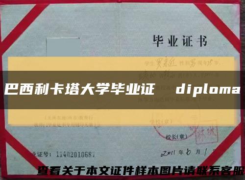 巴西利卡塔大学毕业证  diploma缩略图