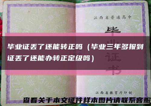 毕业证丢了还能转正吗（毕业三年多报到证丢了还能办转正定级吗）缩略图