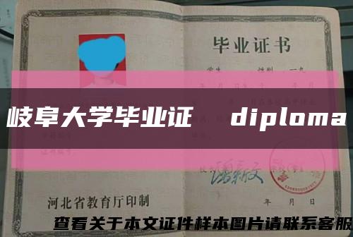 岐阜大学毕业证  diploma缩略图