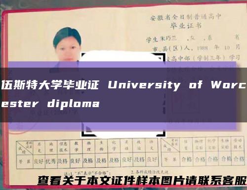 伍斯特大学毕业证 University of Worcester diploma缩略图