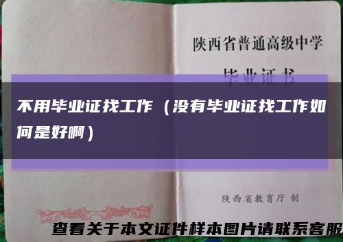 不用毕业证找工作（没有毕业证找工作如何是好啊）缩略图