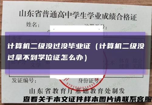 计算机二级没过没毕业证（计算机二级没过拿不到学位证怎么办）缩略图