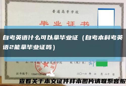 自考英语什么可以拿毕业证（自考本科考英语2能拿毕业证吗）缩略图