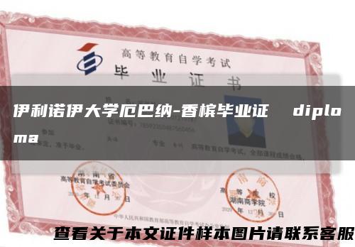 伊利诺伊大学厄巴纳-香槟毕业证  diploma缩略图