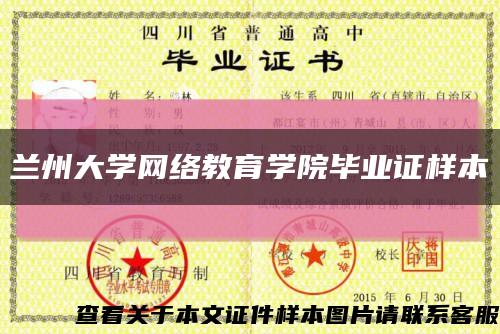 兰州大学网络教育学院毕业证样本缩略图