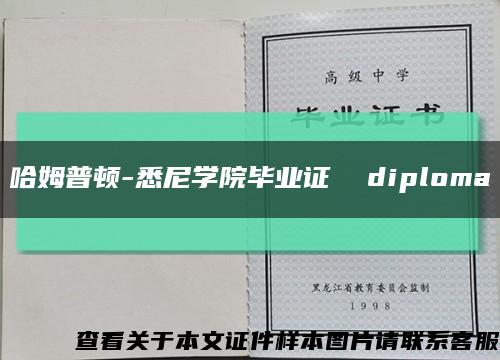 哈姆普顿-悉尼学院毕业证  diploma缩略图