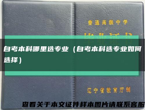 自考本科哪里选专业（自考本科选专业如何选择）缩略图