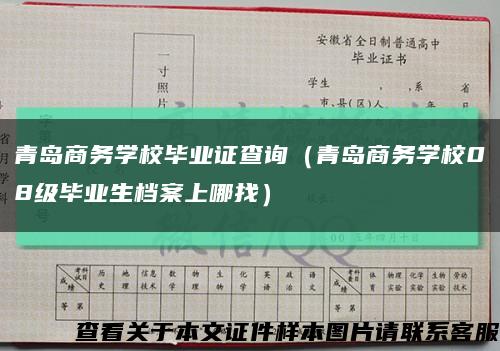 青岛商务学校毕业证查询（青岛商务学校08级毕业生档案上哪找）缩略图