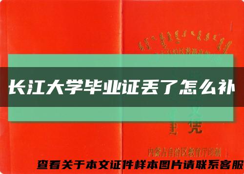 长江大学毕业证丢了怎么补缩略图