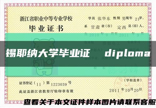 锡耶纳大学毕业证  diploma缩略图