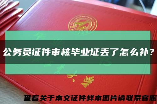 公务员证件审核毕业证丢了怎么补？缩略图