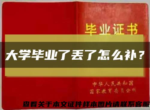 大学毕业了丢了怎么补？缩略图