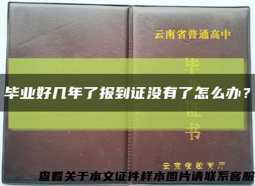 毕业好几年了报到证没有了怎么办？缩略图