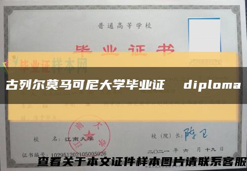 古列尔莫马可尼大学毕业证  diploma缩略图