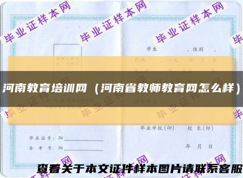 河南教育培训网（河南省教师教育网怎么样）缩略图