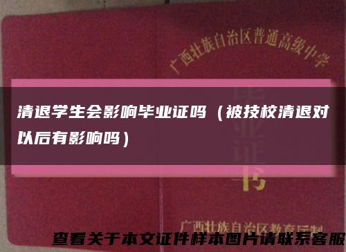 清退学生会影响毕业证吗（被技校清退对以后有影响吗）缩略图