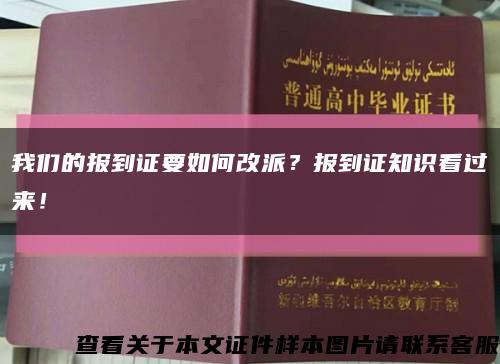 我们的报到证要如何改派？报到证知识看过来！缩略图