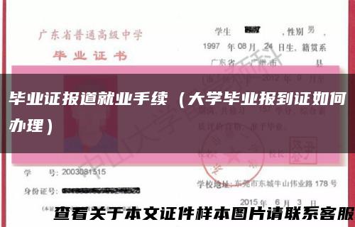 毕业证报道就业手续（大学毕业报到证如何办理）缩略图