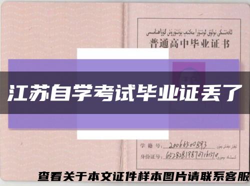 江苏自学考试毕业证丢了缩略图