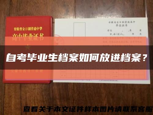 自考毕业生档案如何放进档案？缩略图