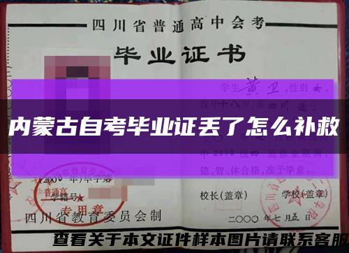 内蒙古自考毕业证丢了怎么补救缩略图