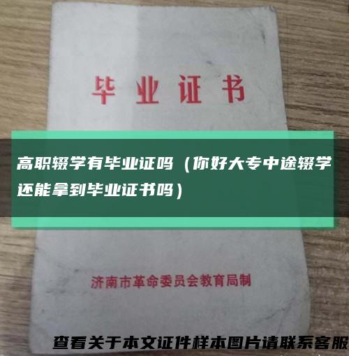 高职辍学有毕业证吗（你好大专中途辍学还能拿到毕业证书吗）缩略图